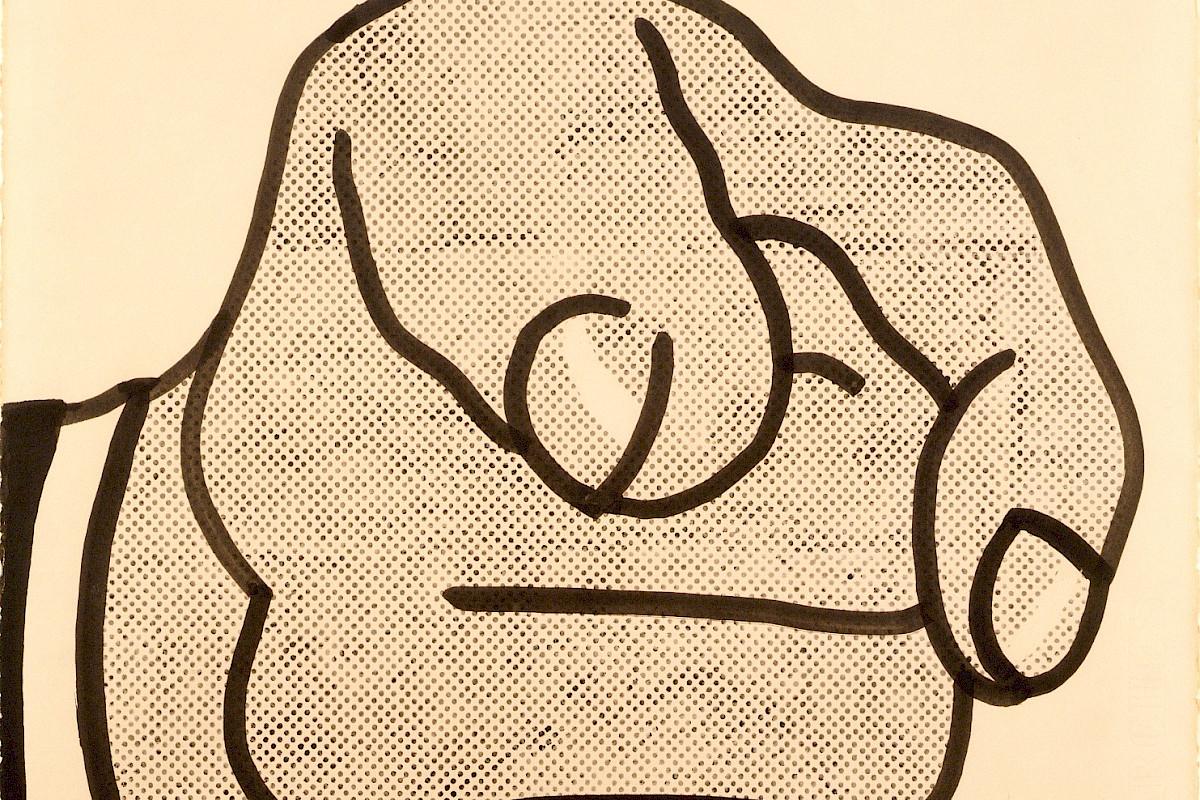 Roy Lichtenstein |
Finger Pointing, 1961
|
Privatsammlung, New York
© Estate of Roy Lichtenstein
VBK Wien, 2011