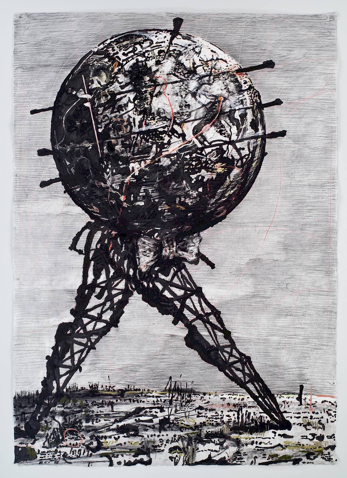 William Kentridge: Drawing for II Sole 24 Ore [World Walking], 2007