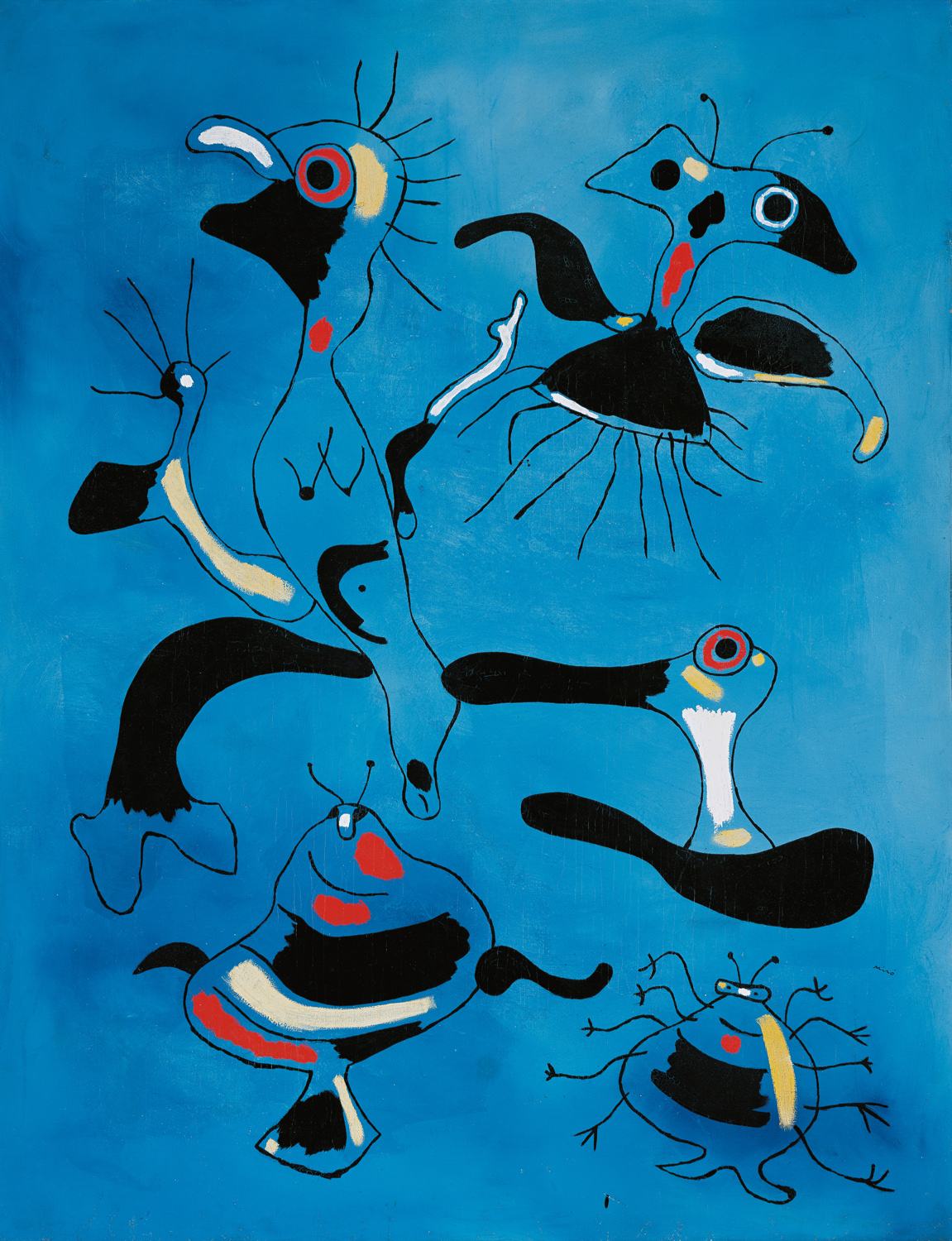 Joan Miró: Birds and Insects, 1938 Öl auf Leinwand (The ALBERTINA Museum, Vienna – The Batliner Collection © Bildrecht, Vienna, 2020)
