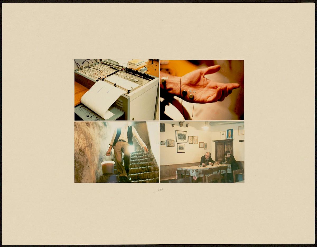 HEINZ CIBULKA | ARCHIVNUMMER: 327 (AUS DEM ZYKLUS FÜHLT-MOST ), 1982 |  C-Print, 4 Fotos auf Untersatzkarton Blatt: 49,7 × 64,7 cm, Darstellung: 25,5 × 35,5 cm | Erwerbung aus Mitteln der Galerienförderung des BMUKK 2017 | Albertina, Wien