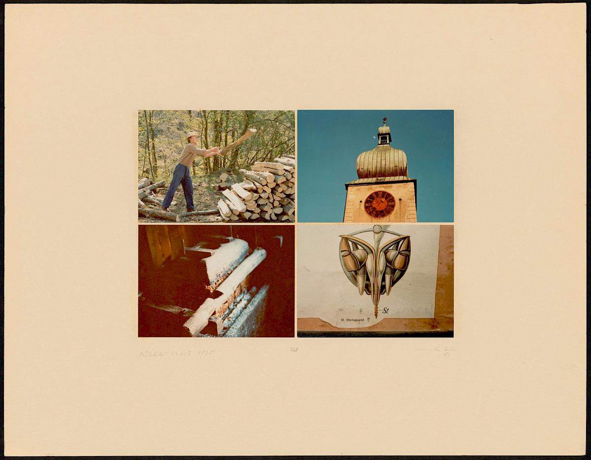HEINZ CIBULKA | ARCHIVNUMMER: 338 (AUS DEM ZYKLUS FÜHLT-MOST ), 1981 | C-Print, 4 Fotos auf Untersatzkarton Blatt: 49,9 × 64,9 cm, Darstellung: 25,5 × 35,5 cm | Erwerbung aus Mitteln der Galerienförderung des BMUKK 2017 | Albertina, Wien
