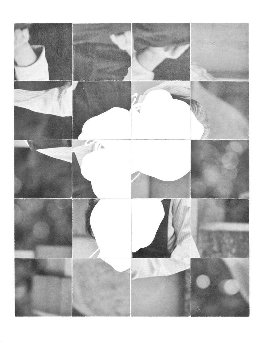 BERNHARD HOSA | ohne Titel Aus der Serie DISSECTION - 2013 | Collage - Buchseite, Lack 21 x 17 cm | Erworben aus den Mitteln der Galerieförderung des BMUKK | Albertina, Wien