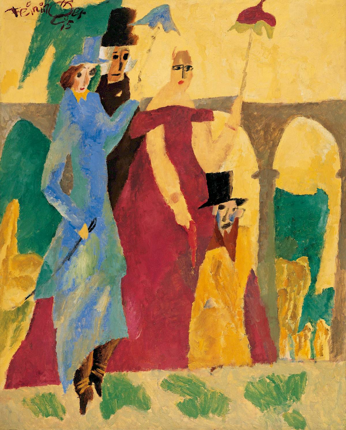 Lyonel Feininger | Promenade in Arcueil, 1915 | Albertina, Wien. Sammlung Batliner © Bildrecht, Wien, 2019