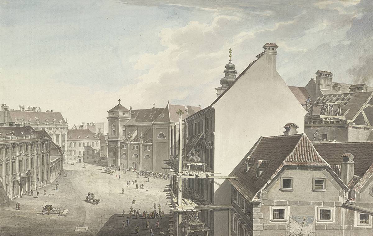 Carl Schütz: View of the Freyung in Vienna, ca. 1787