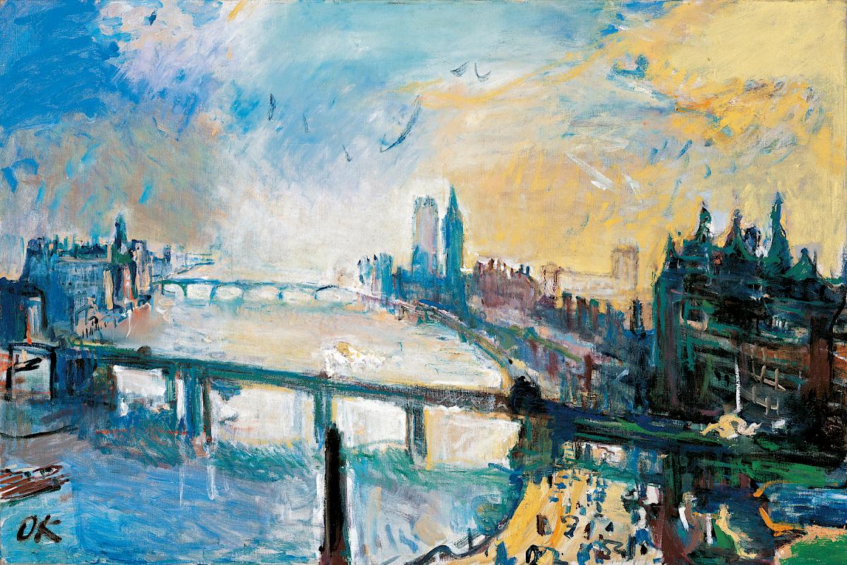Oskar Kokoschka | London - Small Thames Landscape, 1926 | The Albertina Museum, Vienna. The Batliner Collection © Bildrecht, Vienna, 2017