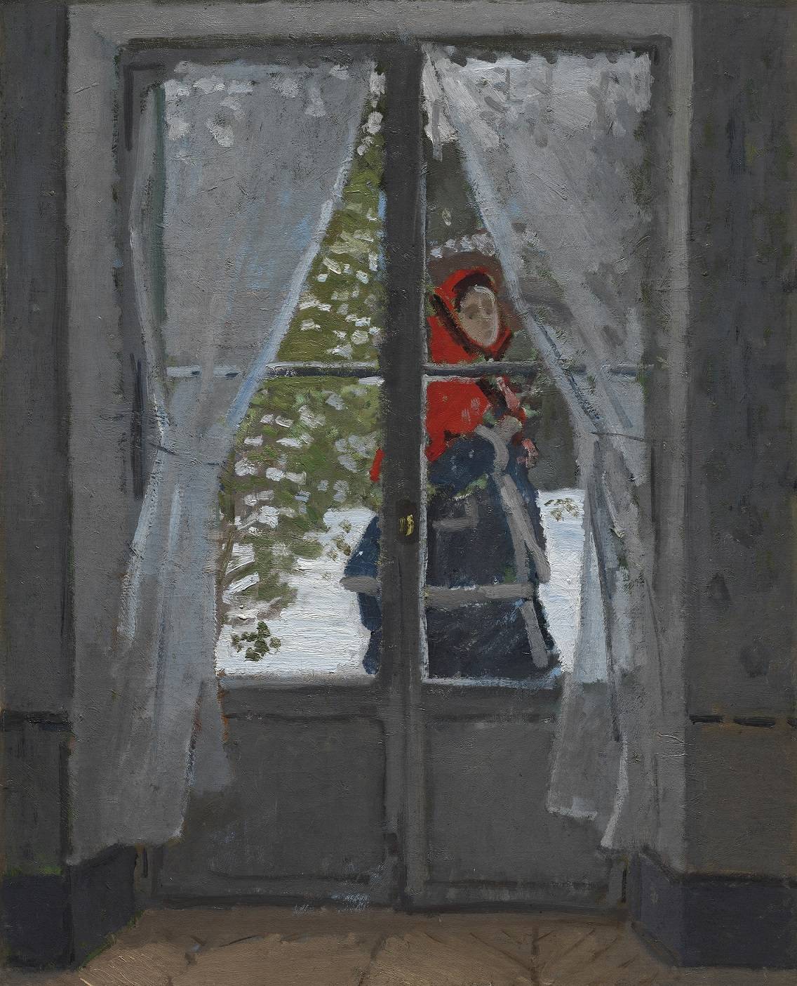 Claude Monet: The Red Kerchief, Portrait of Mrs. Monet, 1873