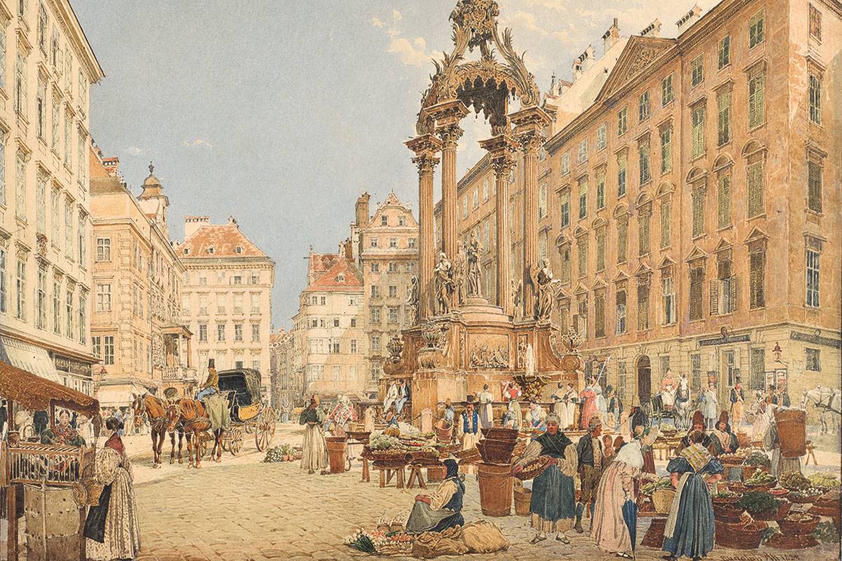 Rudolf von Alt, Einblick in das Treppenhaus der Wiener Hofoper, 1873 © LIECHTENSTEIN. The Princely Collections, Vaduz–Vienna
