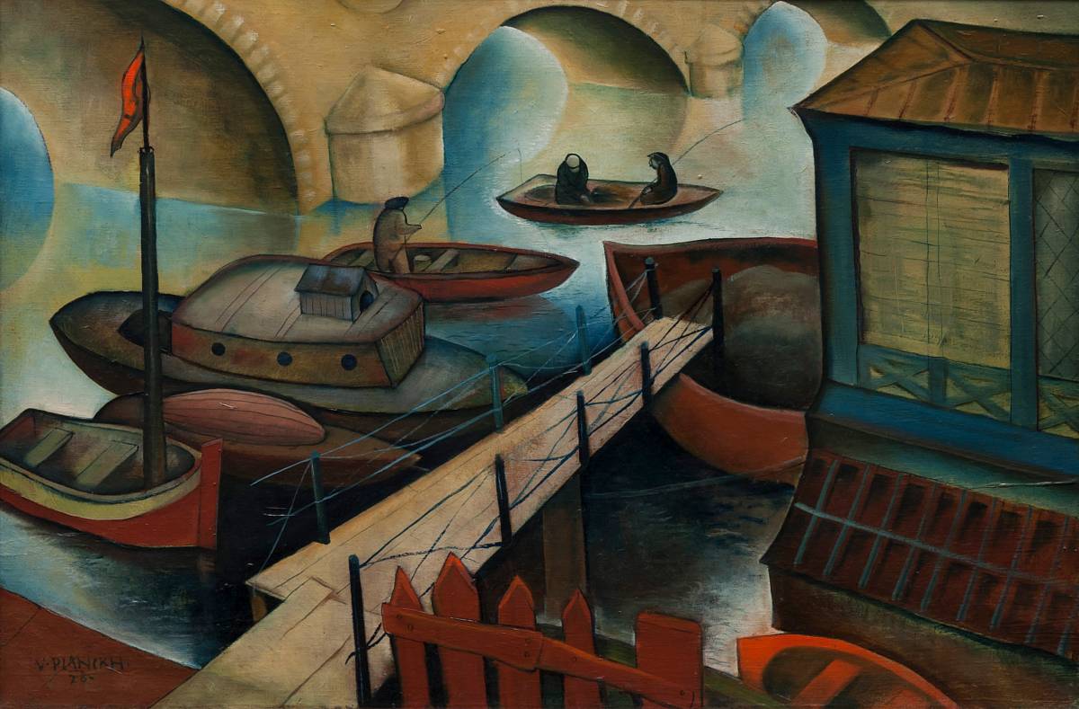 Viktor Planckh: Fischer an der Seine, 1928
