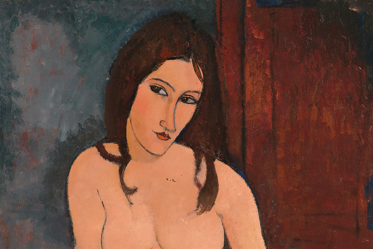 Amedeo Modigliani | Sitzender Akt (Detail), 1917 | Royal Museum of Fine Arts Antwerp, www.artinflanders.be | Foto: © Rik Klein Gotink