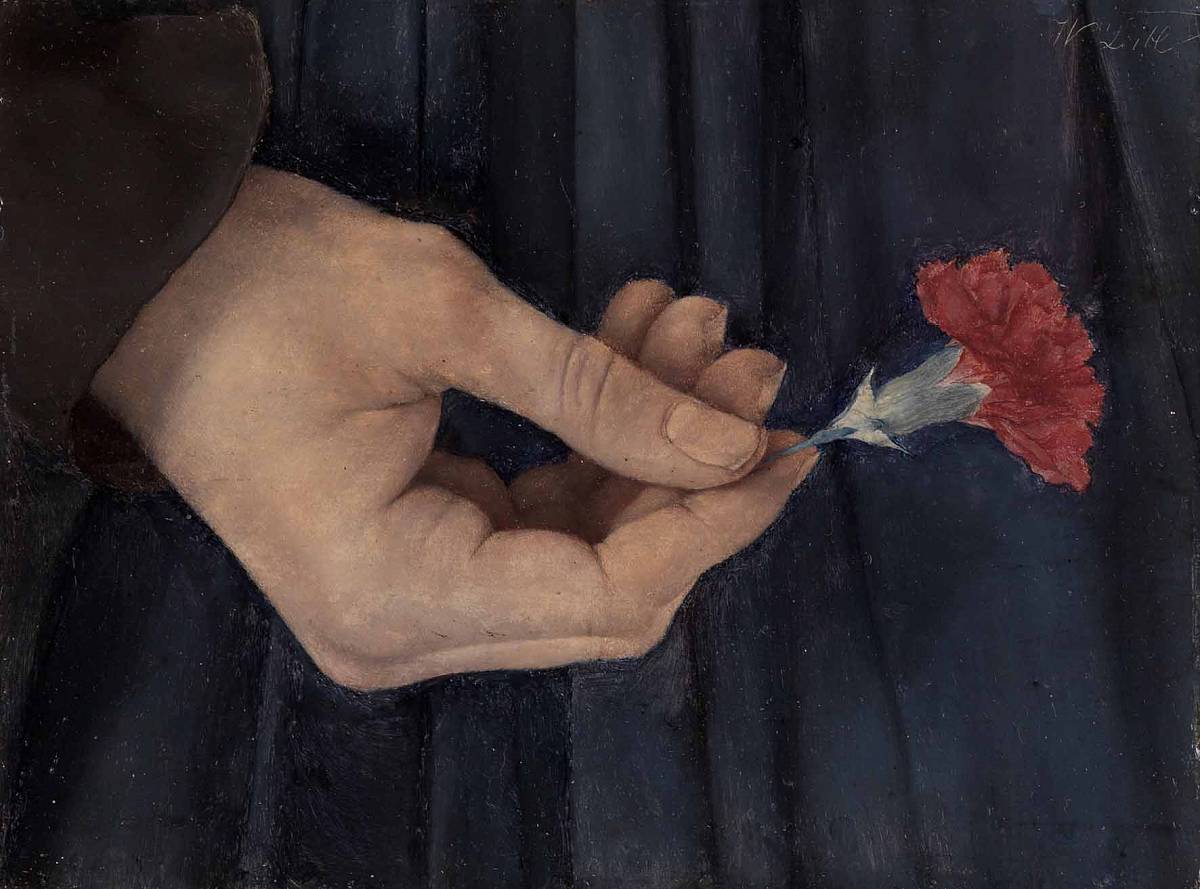 Wilhelm Leibl: Girl with a Carnation, Fragment of the Right Hand, 